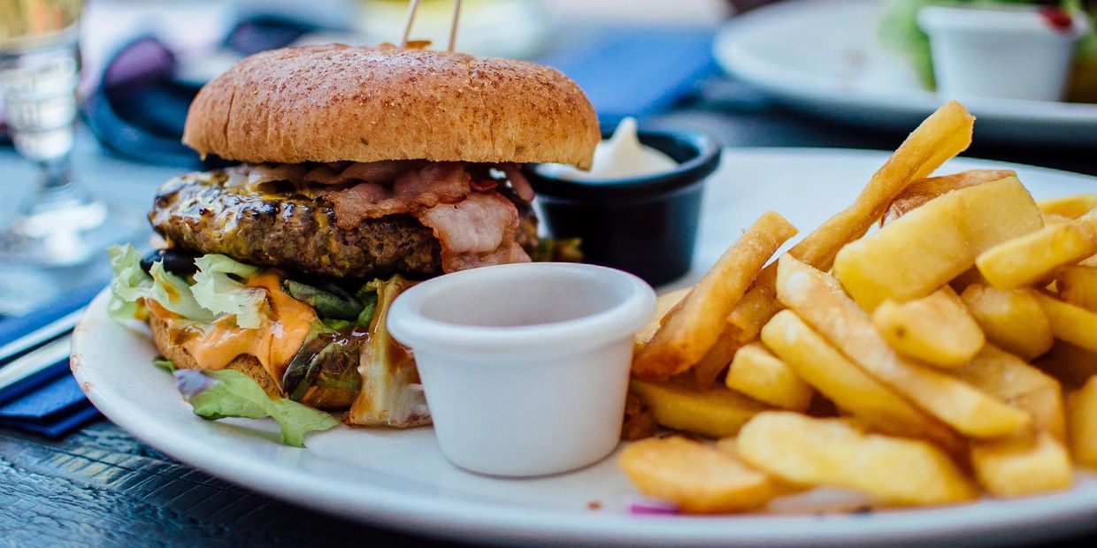 Photo Of Cheeseburger and Fries