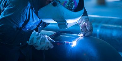 this is a welder tig welding 