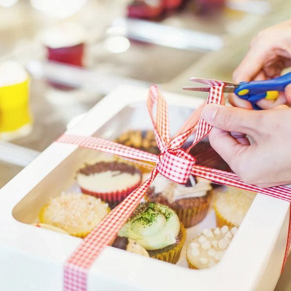 Cutting off a ribbon