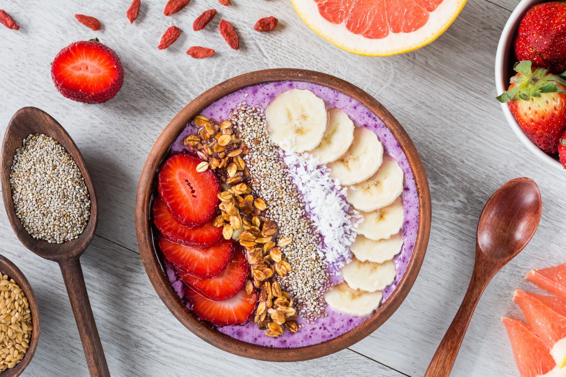 Blueberry Banana Smoothie Bowl - Purely Kaylie