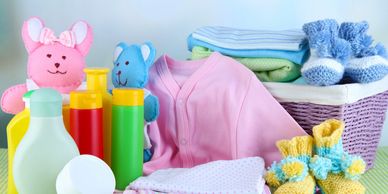 toys, socks, and other baby items