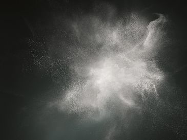 Splash waves on the Black background
