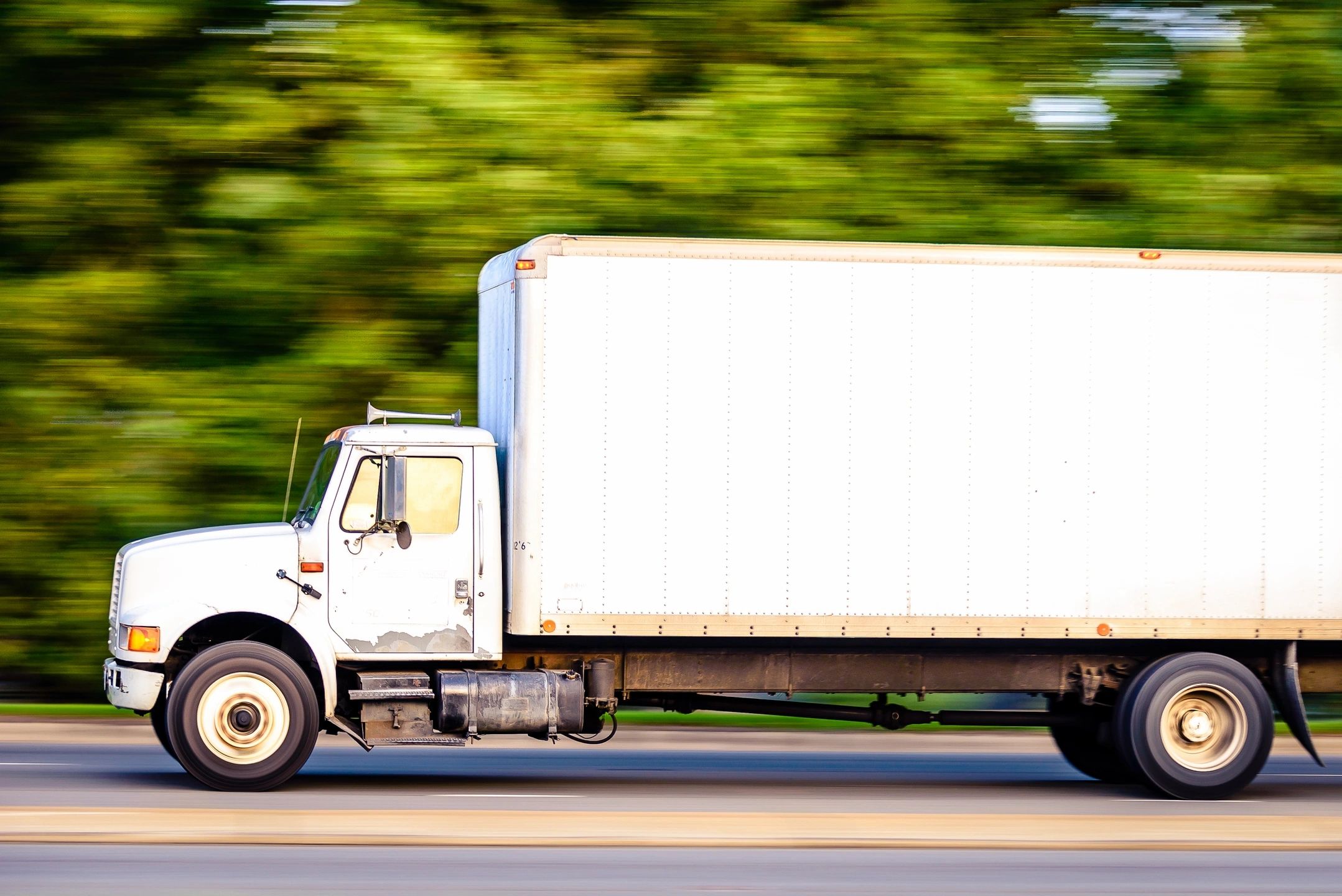box truck or strait truck used for freight shipping