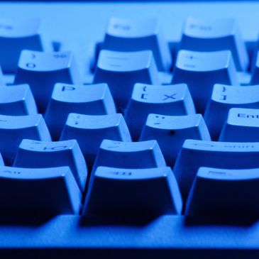 colourful keyboard representing digital marketing