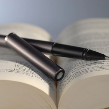 pen and book