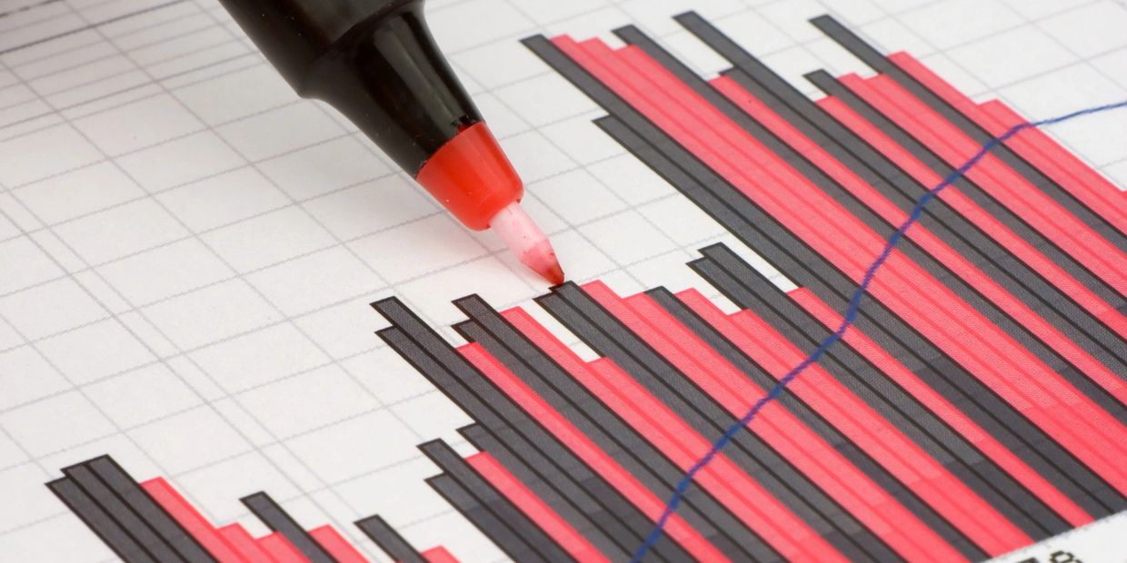 A chart shows different financial graphs to better understand business projection.