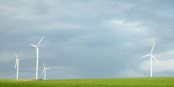 Renewable wind generation provides clean energy.