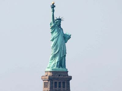 The Statute of Liberty on Ellis Island, New York.