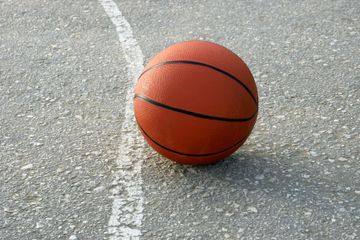 Outdoor Basketball half court to shoot hoops!