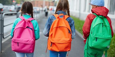 Kids walking to school