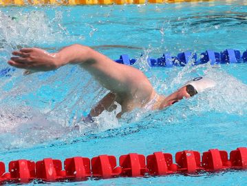 Swimmer swimming front crawl