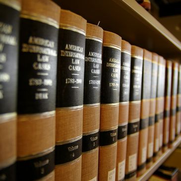 bankruptcy legal books on a shelf