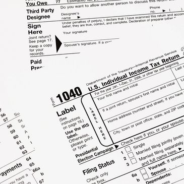 Tax Preparation for Individuals, Sch C, and Corporations under $500,000 in revenue.