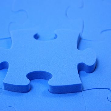 Blue puzzle piece