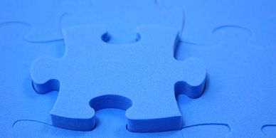 Blue puzzle piece