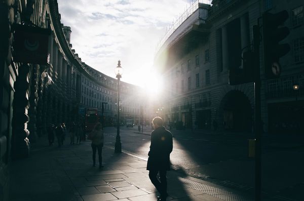 A man walking on the streets