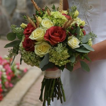 mix flower bridal bouquet