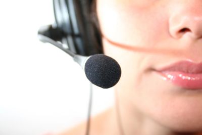 woman speaking on mic