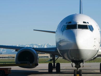 Airplane preparing to take off