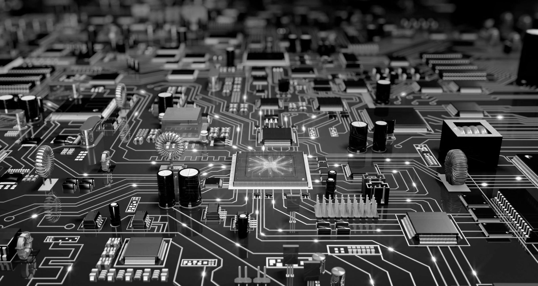 a close up of a circuit board