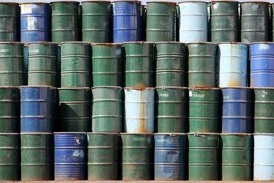 Stacked Oil Barrels
