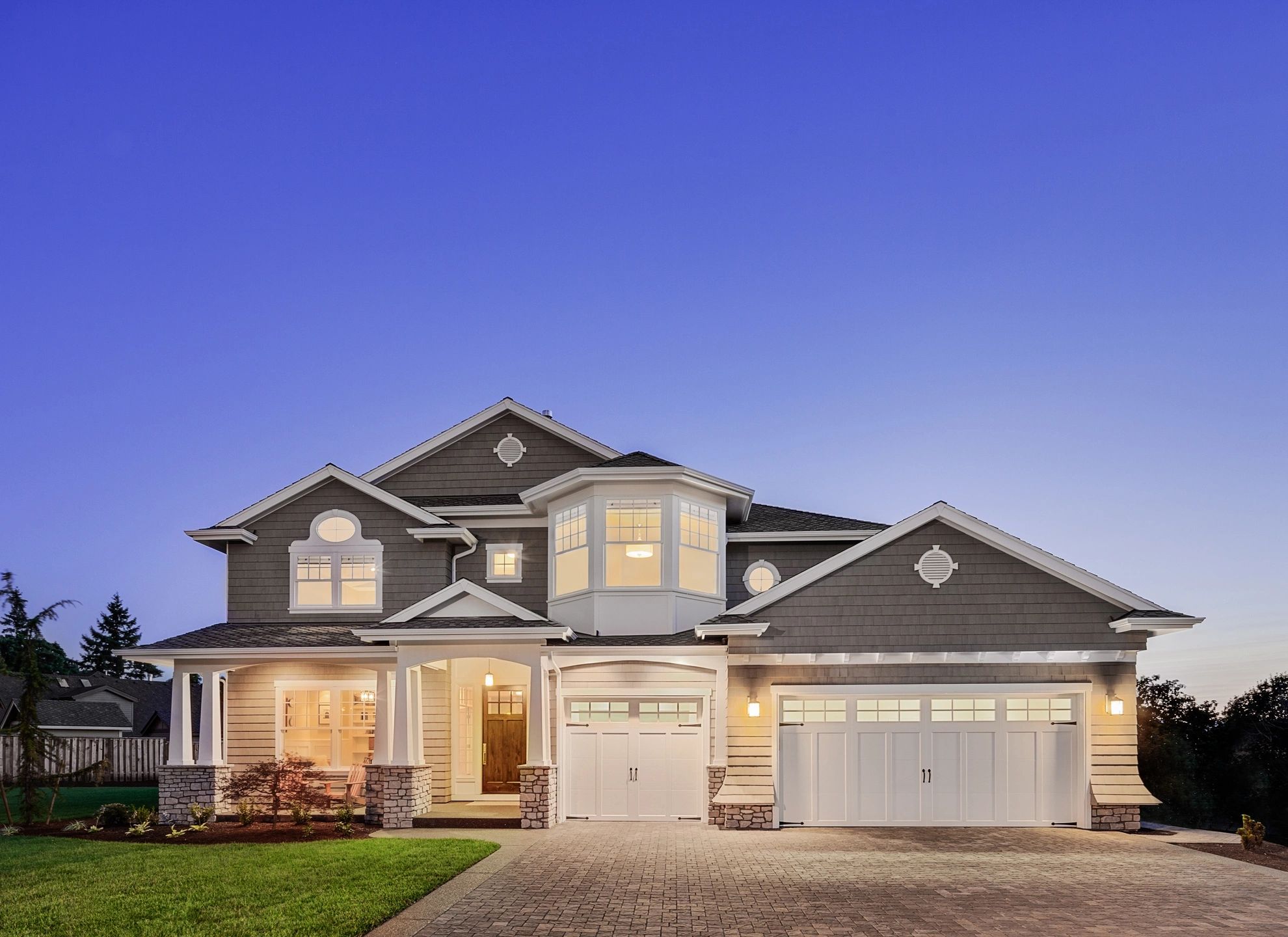 Energy Efficient Home in charlotte at sunset