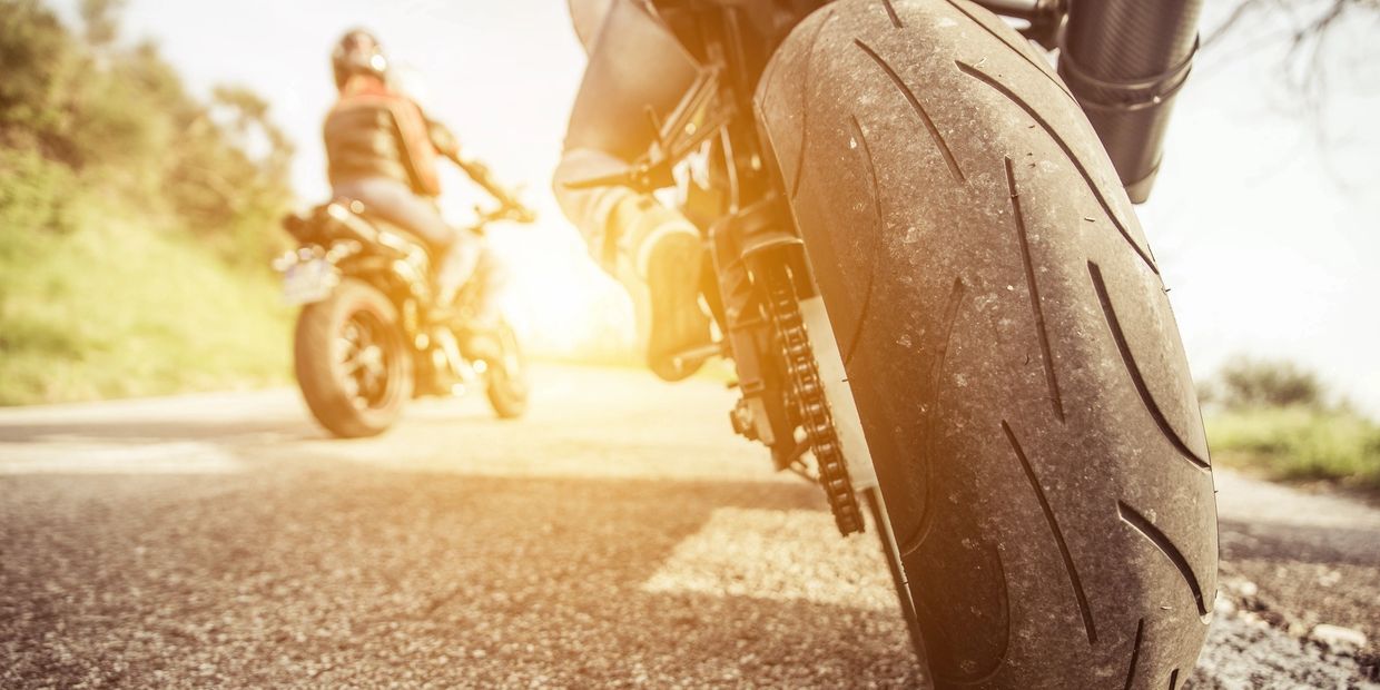 sunset motorcycle ride