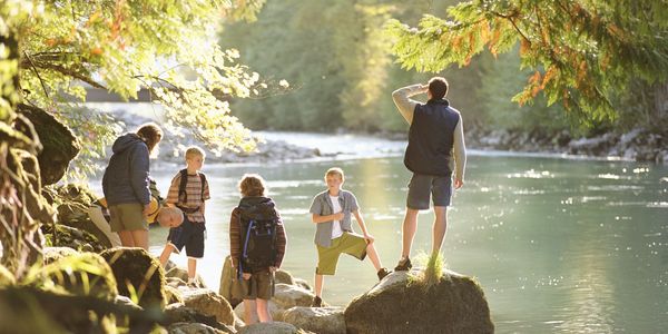 Family, outdoors, fellowship, recreation, Creek, water, camping, hiking 