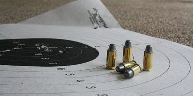 Sample target displaying accuracy of a 1st barrels pistol barrel