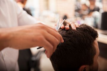 barber shop, shave, hot shave, straight shave, fade, beard trim, shampoo and dying.