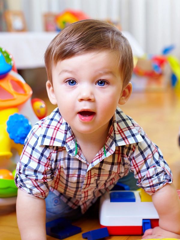 child playing at daycare