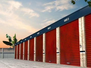 Self Storage units numbers one to nine