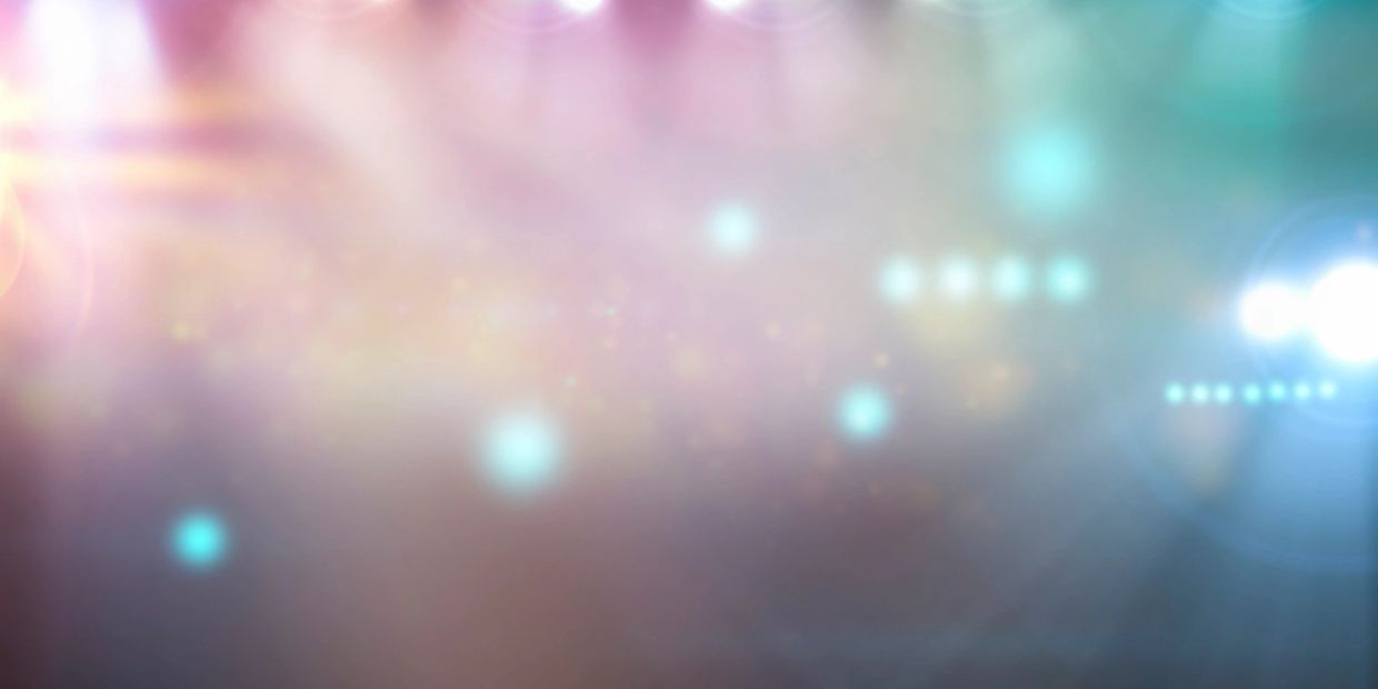 Soft, colorful bokeh lights creating a dreamy atmosphere.
