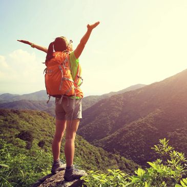 Picture showing a woman on the top of a mountain celebrating success.
Wise4Work Ltd. journey