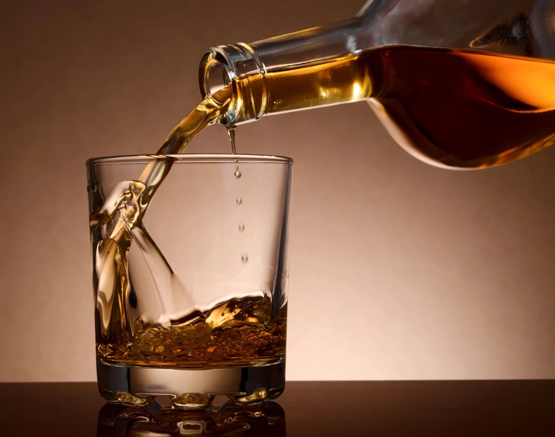 Whisky being poured into glass