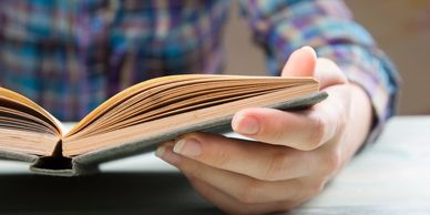 A person reading a book