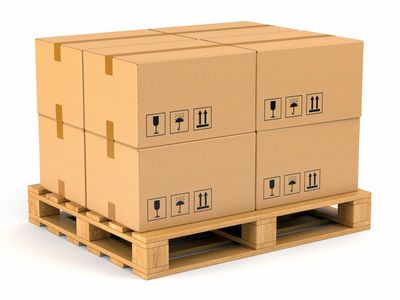 FullDistributors Transport, Shipping, and Package Delivery Service Boxes in Pallet