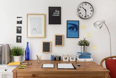A well organized home office space where you can generate ideas, and be efficient and productive.