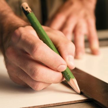 Measuring wood to cut for kitchen cabinets