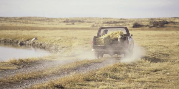 Dusty back country gravel road