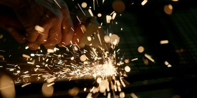 oxyacetylene welding with sparks