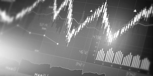 Image of a chart showing candles on a trading platform
