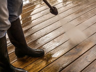 deck clean pressure clean wash stain restore