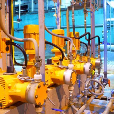 Industrial Motors and Pipework