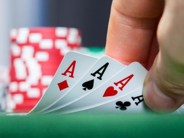 Four aces in a poker hand.