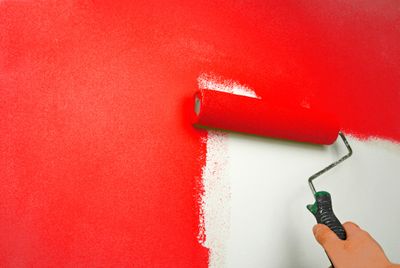 Picture of a wall being painted