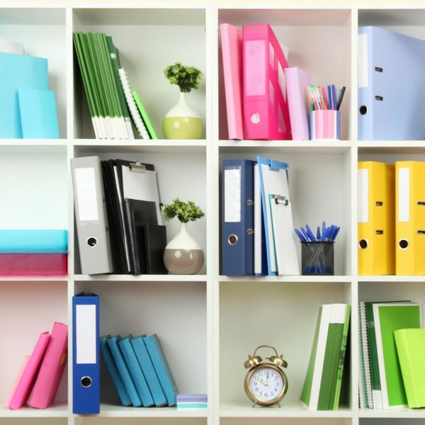 Organized bookshelf