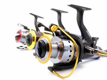 Recreational items including fishing reels.
