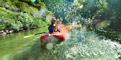 kayak on river