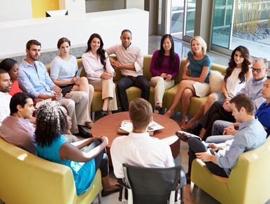 group of people discussing with each other